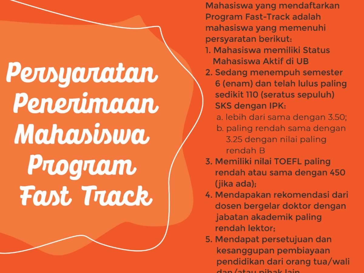 Pengumuman Pendaftaran Mahasiswa Program Akselerasi Fast Track Di Ub Sosiologi 5263