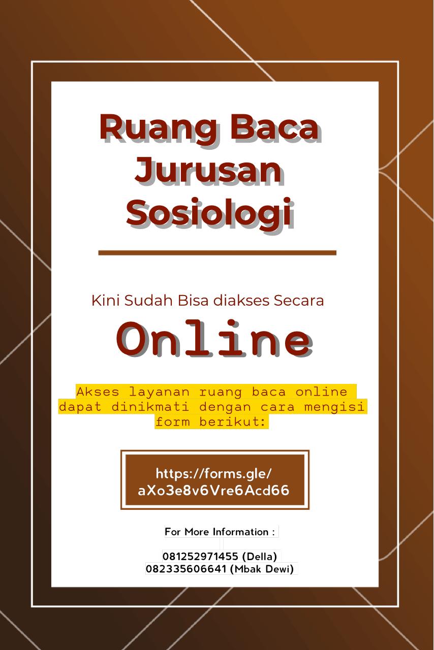 [Pengumuman] Ruang Baca Sosiologi UB Daring – Sosiologi